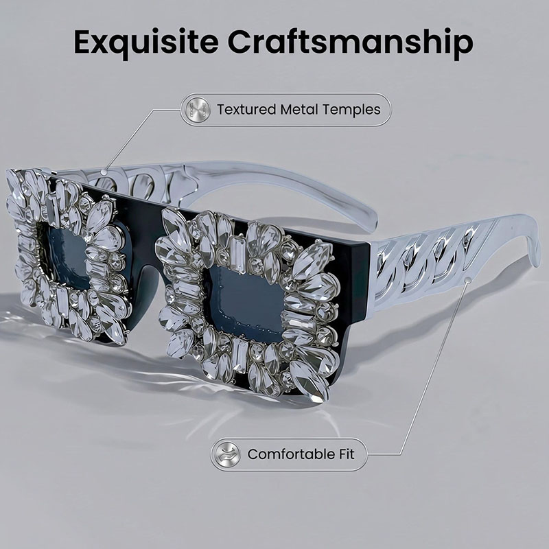 Occhiali da donna quadrati con - Sunglass Retainer Cord recensione e prezzo